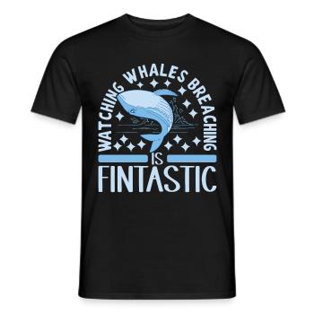 Whales Whale - Men's T-Shirt - black - Front - AI Model Male 178 light (178cm)