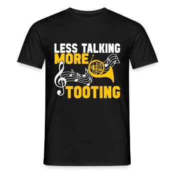 Horn Blechblasinstrument - Männer T-Shirt - Schwarz - Vorne - AI Model Male 178 light (178cm)