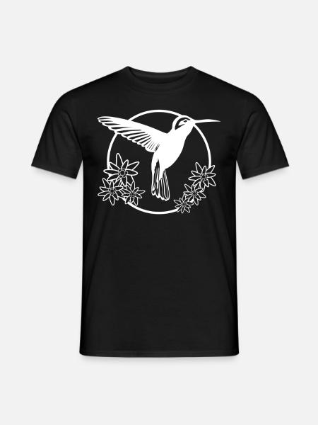 Hummingbird Flowers Hummingbirds - Men's T-Shirt - black