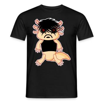 Goth Axolotl Gothique Occulte Grunge - T-shirt homme - noir - Devant - AI Model Male 178 light (178cm)