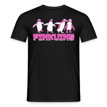 Penguin Funny Penguins - Men's T-Shirt - black - Front - AI Model Male 178 light (178cm)