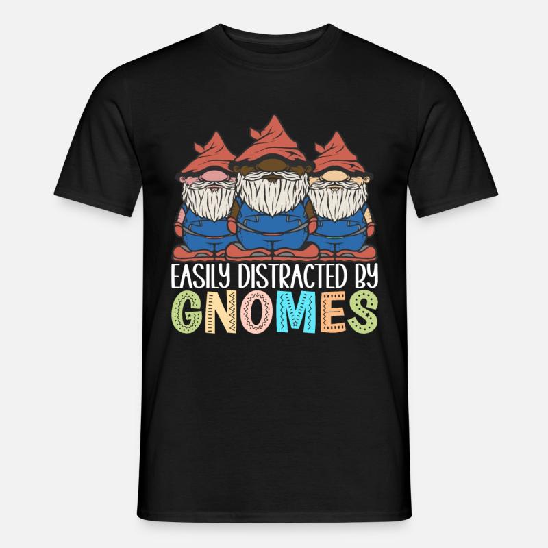 Gartenzwerge Gartenarbeit - Männer T-Shirt - Schwarz