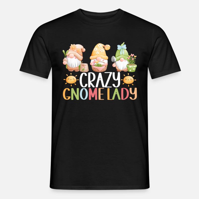 Gartenzwerge Gartenarbeit - Männer T-Shirt - Schwarz