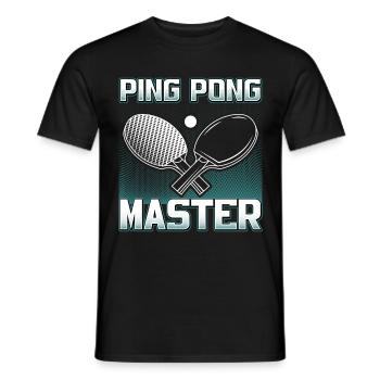 Ping Pong Master / Tischtennis Sport Design - Männer T-Shirt - Schwarz - Vorne - AI Model Male 178 light (178cm)