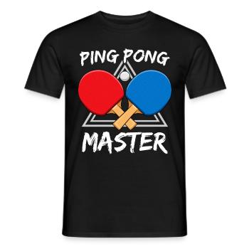 Maître de Ping Pong / Tennis de Table Sport Design - T-shirt homme - noir - Devant - AI Model Male 178 light (178cm)