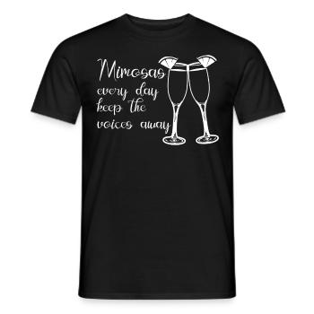 Mimosa Brunch Joke Mimosas - Men's T-Shirt - black - Front - AI Model Male 178 light (178cm)