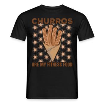 Churros Joke Churrería - T-shirt homme - noir - Devant - AI Model Male 178 light (178cm)