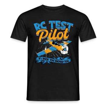 Pilote d’essai RC Si je m’esquive, vous devriez aussi - T-shirt homme - noir - Devant - AI Model Male 178 light (178cm)