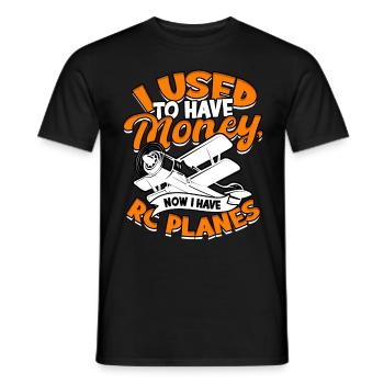 Model Airplane Model Airplane - Men's T-Shirt - black - Front - AI Model Male 178 light (178cm)