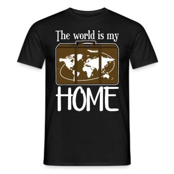Tavelling Suitcase Luggage - Men's T-Shirt - black - Front - AI Model Male 178 light (178cm)