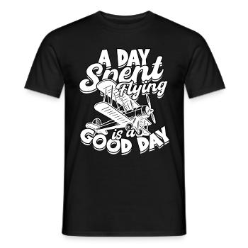 Model Airplane Model Airplane - Men's T-Shirt - black - Front - AI Model Male 178 light (178cm)