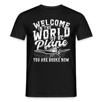 Modellflugzeug Modellflieger World Of RC Planes - Männer T-Shirt - Schwarz - Vorne - AI Model Male 178 light (178cm)