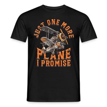 Model Airplane Model Airplane - Men's T-Shirt - black - Front - AI Model Male 178 light (178cm)