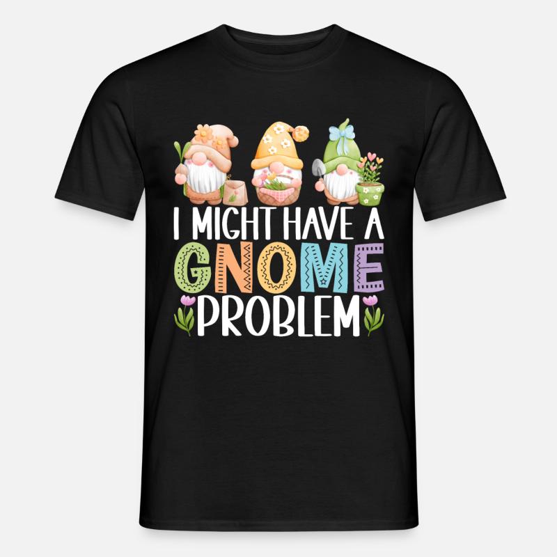 Gartenzwerge Gartenarbeit - Männer T-Shirt - Schwarz