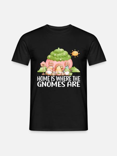 Gartenzwerge Gartenarbeit - Männer T-Shirt - Schwarz