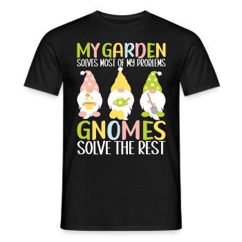 Nains de jardin Jardinage - T-shirt homme - noir - Devant - AI Model Male 178 light (178cm)