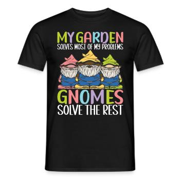Nains de jardin Jardinage - T-shirt homme - noir - Devant - AI Model Male 178 light (178cm)