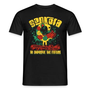 Sankofa Symbol Adinkra Ghana - Männer T-Shirt - Schwarz - Vorne - AI Model Male 178 light (178cm)