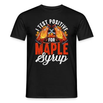 Ahornsirup I Test POsitive pour le sirop d’érable - T-shirt homme - noir - Devant - AI Model Male 178 light (178cm)