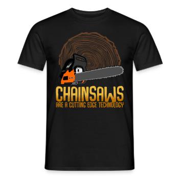Chain Saw Chainsaw Lumberjack - Men's T-Shirt - black - Front - AI Model Male 178 light (178cm)