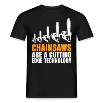 Chainsaw Lumberjack Chain Saw - Men's T-Shirt - black - Front - AI Model Male 178 light (178cm)