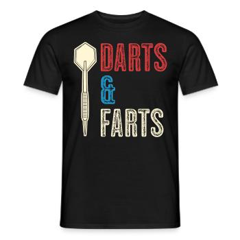 Fléchettes et pets Jeu de fléchettes pour joueur de fléchettes - T-shirt homme - noir - Devant - AI Model Male 178 light (178cm)