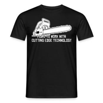 Chainsaw Chain Saw Chainsaws - Men's T-Shirt - black - Front - AI Model Male 178 light (178cm)