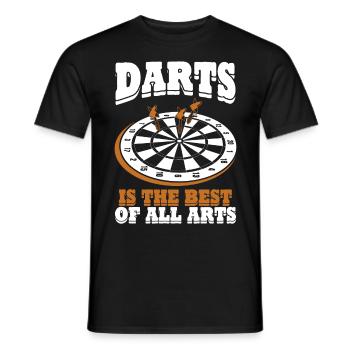 Jeu de fléchettes joueur de fléchettes - T-shirt homme - noir - Devant - AI Model Male 178 light (178cm)
