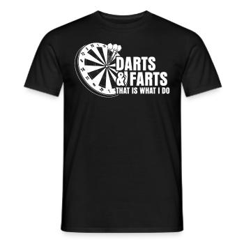Fléchettes et pets Jeu de fléchettes Joueur de fléchettes - T-shirt homme - noir - Devant - AI Model Male 178 light (178cm)