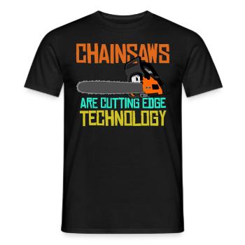 Chainsaws Chain Saw Chainsaw - Men's T-Shirt - black - Front - AI Model Male 178 light (178cm)