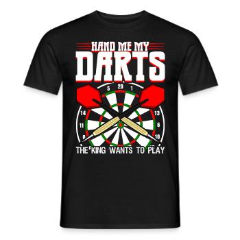 Fléchettes Jeu De Fléchettes Joke Joueur de fléchettes - T-shirt homme - noir - Devant - AI Model Male 178 light (178cm)