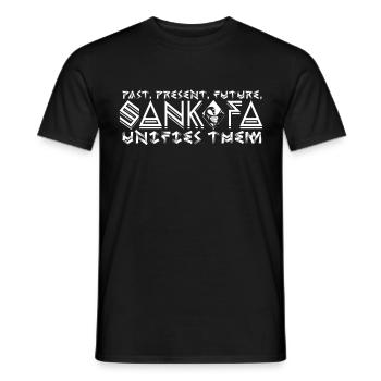 Past Present Future Sankofa Unites Them - Männer T-Shirt - Schwarz - Vorne - AI Model Male 178 light (178cm)