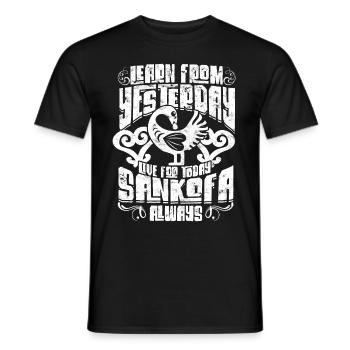 Sankofa Symbol Adinkra Ghana - Männer T-Shirt - Schwarz - Vorne - AI Model Male 178 light (178cm)