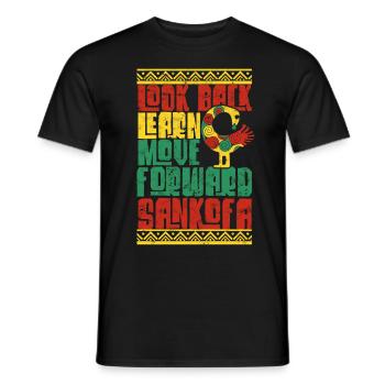 Sankofa Symbol Adinkra Ghana - Männer T-Shirt - Schwarz - Vorne - AI Model Male 178 light (178cm)
