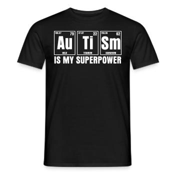 Autisme Autiste Blague Autiste - T-shirt homme - noir - Devant - AI Model Male 178 light (178cm)