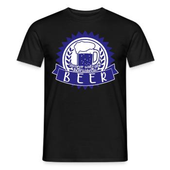 Bière Artisanale Brasserie à domicile Brassage de bière - T-shirt homme - noir - Devant - AI Model Male 178 light (178cm)