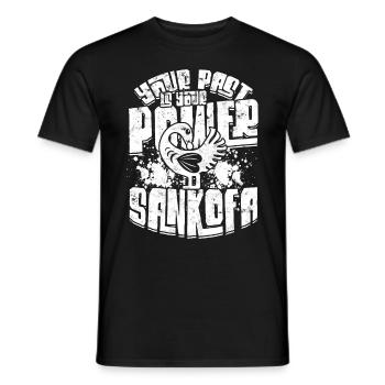 Sankofa Your Past Is Your Power - Men's T-Shirt - black - Front - AI Model Male 178 light (178cm)