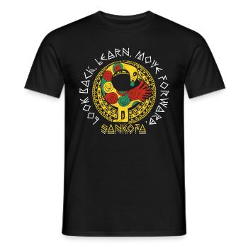 Black History Month Sankofa Symbol Adinkra Ghana - Männer T-Shirt - Schwarz - Vorne - AI Model Male 178 light (178cm)