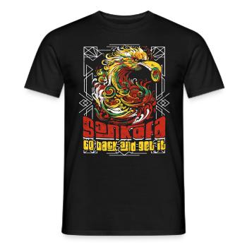 Sankofa Go Back And Get It - Men's T-Shirt - black - Front - AI Model Male 178 light (178cm)