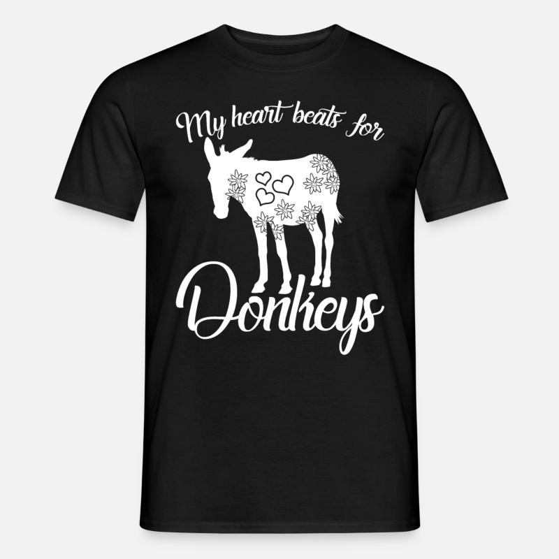 Donkeys Donkey - Männer T-Shirt - Schwarz