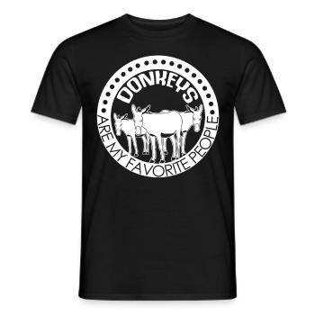 Donkey Joke with Donkeys - Männer T-Shirt - Schwarz - Vorne - AI Model Male 178 light (178cm)