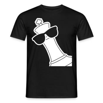 Chess pieces King with Sunglasses - Männer T-Shirt - Schwarz - Vorne - AI Model Male 178 light (178cm)