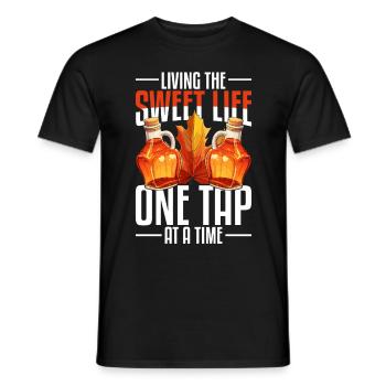 Maple Syrup Maple Sap One Tap At A Time - Men's T-Shirt - black - Front - AI Model Male 178 light (178cm)