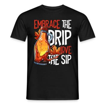 Maple Syrup Maple Sap Embrace Love The Sip - Men's T-Shirt - black - Front - AI Model Male 178 light (178cm)