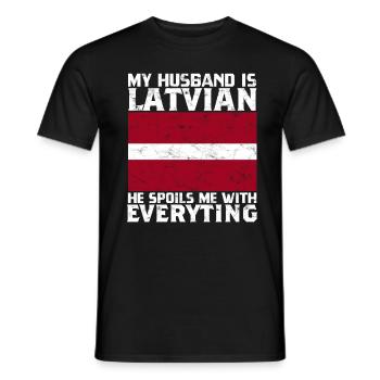 Latvia Latvian Lette - Men's T-Shirt - black - Front - AI Model Male 178 light (178cm)