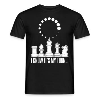 Chess set Calculating Joke chess Player - Men's T-Shirt - black - Front - AI Model Male 178 light (178cm)