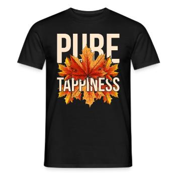 Maple Syrup Maple Tree Maple Sap Pure Tappiness - Men's T-Shirt - black - Front - AI Model Male 178 light (178cm)