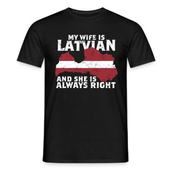 Latvia Latvian Lette - Men's T-Shirt - black - Front - AI Model Male 178 light (178cm)