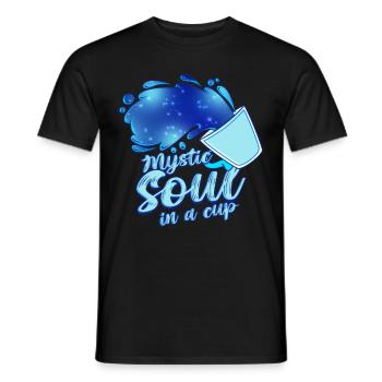Mystic Soul In A Cup - Yoga Instructor - Männer T-Shirt - Schwarz - Vorne - AI Model Male 178 light (178cm)