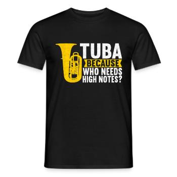 Tuba Tubist - Men's T-Shirt - black - Front - AI Model Male 178 light (178cm)